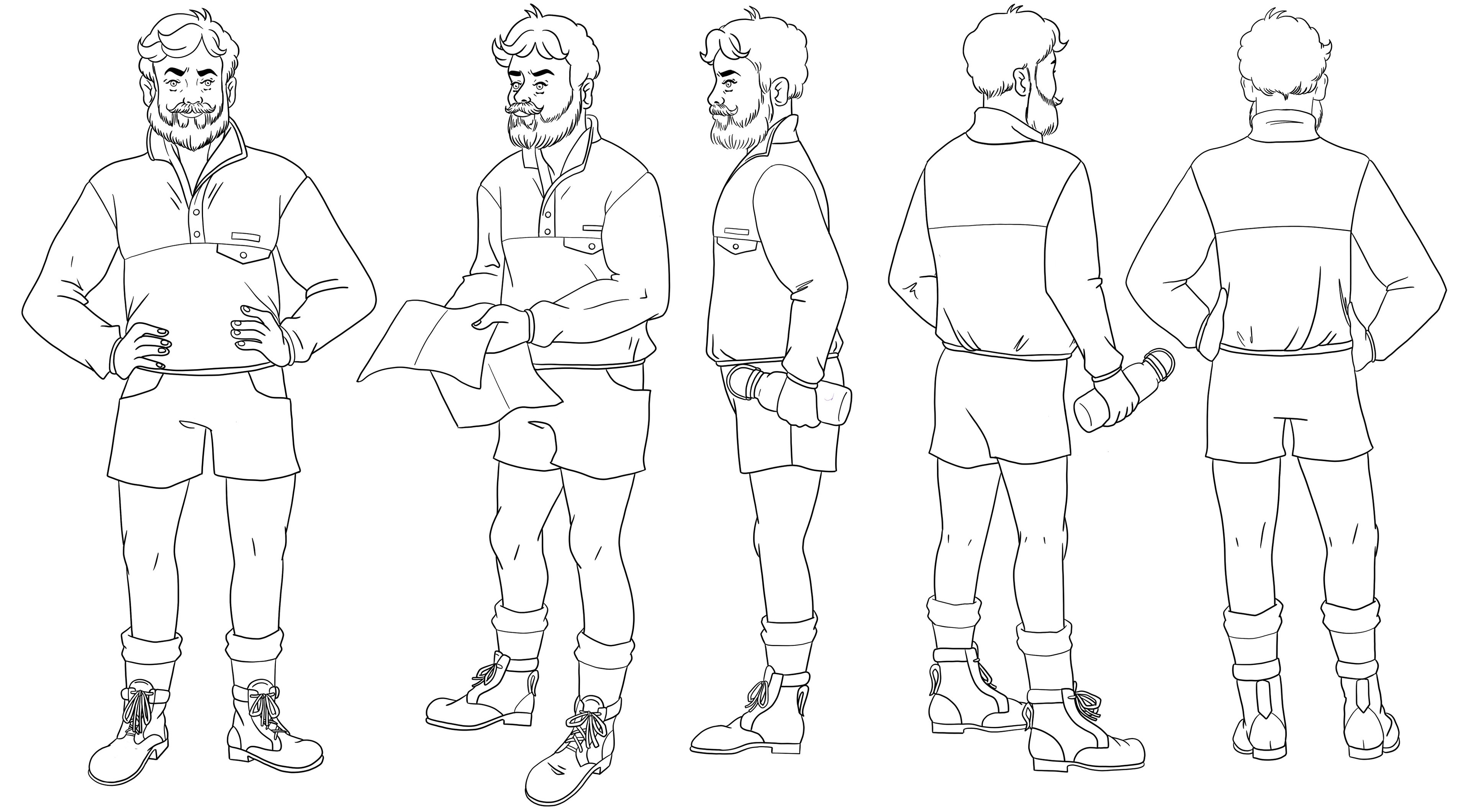 Alastair, realistic style — black and white turnaround