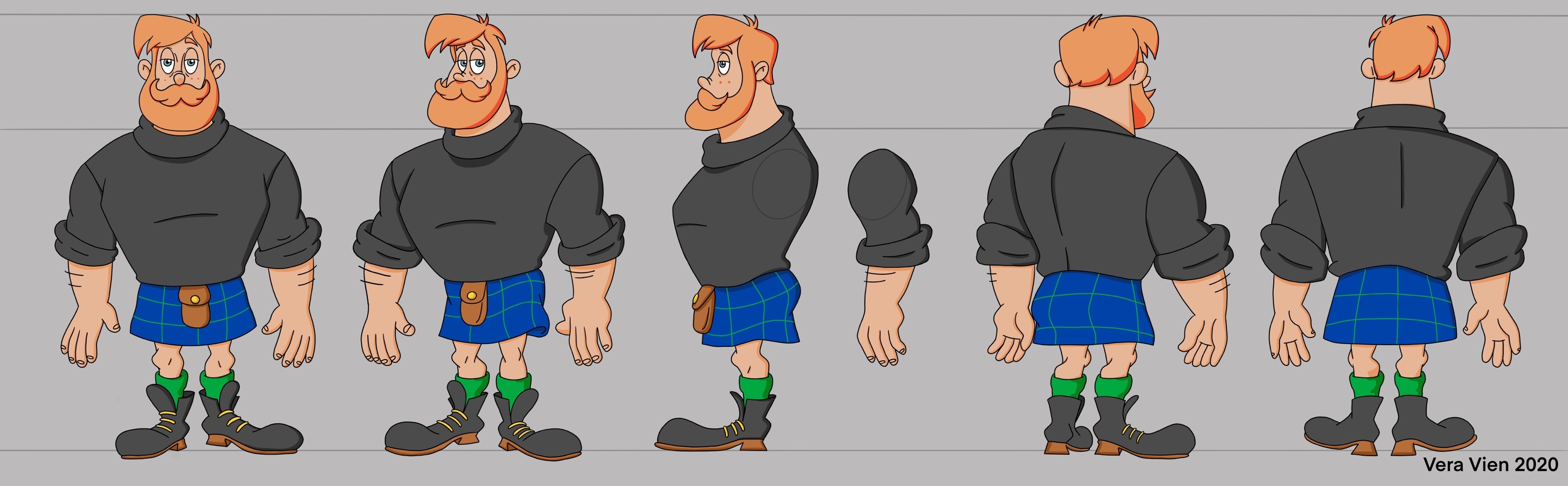 Alastair, cartoon style — color turnaround